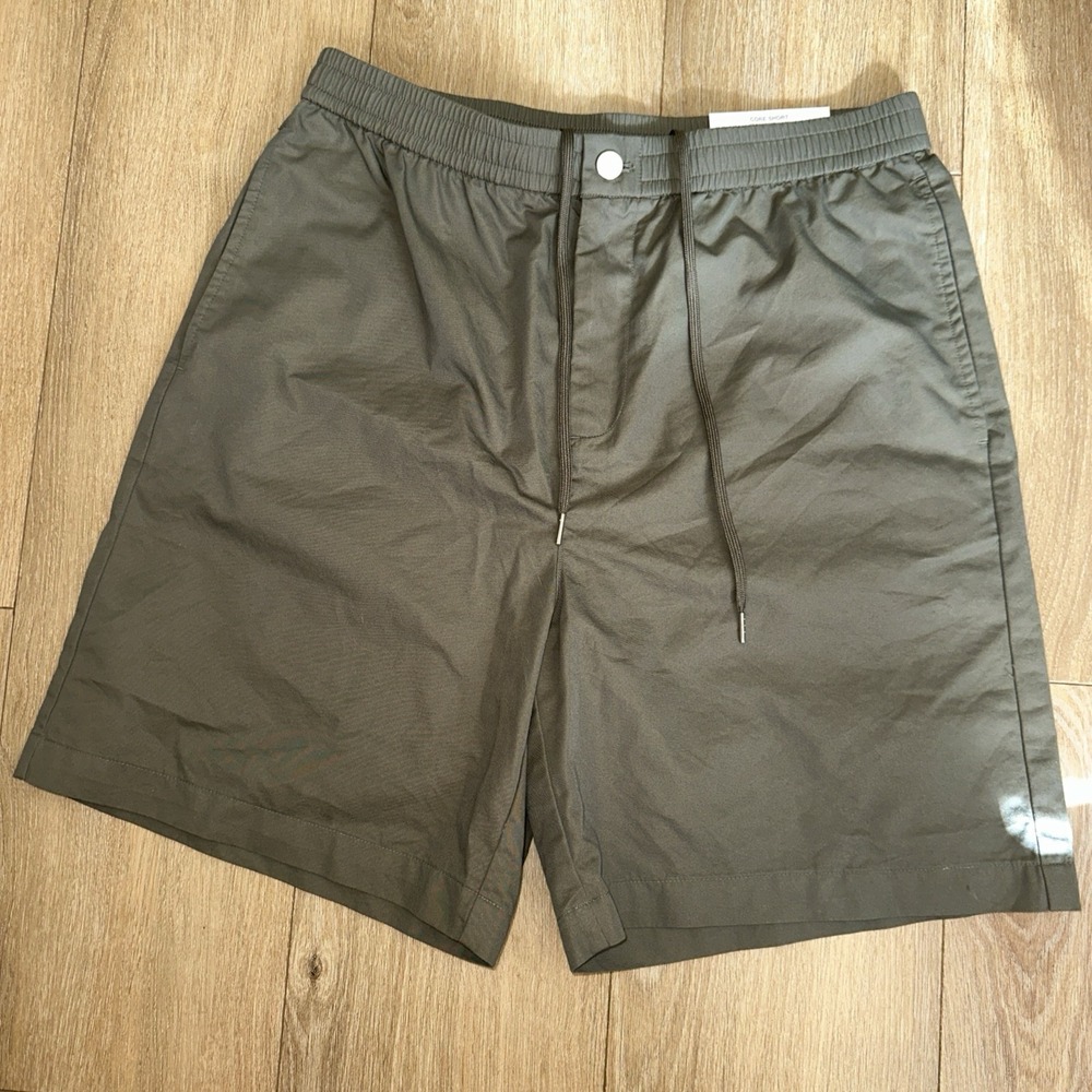 INC International Concepts Mens Core Shorts Medium Olive Drawstring Casual‎ NEW